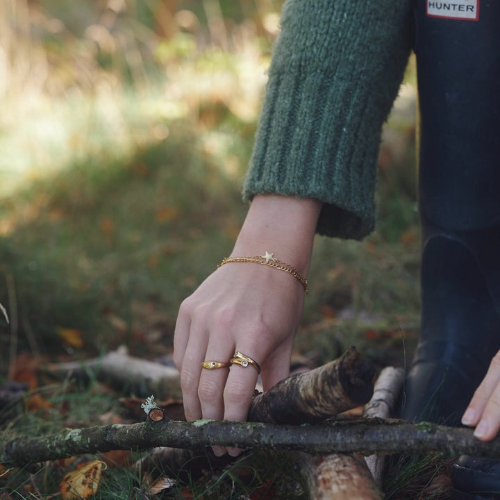 Eline - Crystal Ring Stainless Steel