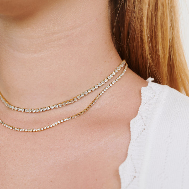 Melina - Crystal Necklace Stainless Steel