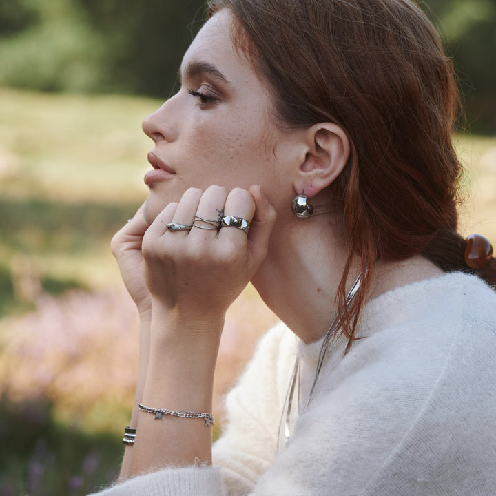 Selena - Chunky Stud Earrings Stainless Steel