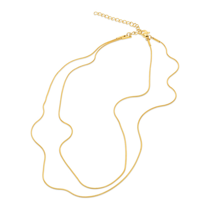 Silvia - Dubbele Slangketting Ketting Roestvrij Staal