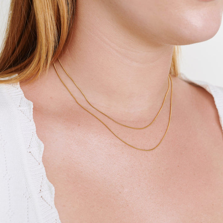 Silvia - Dubbele Slangketting Ketting Roestvrij Staal
