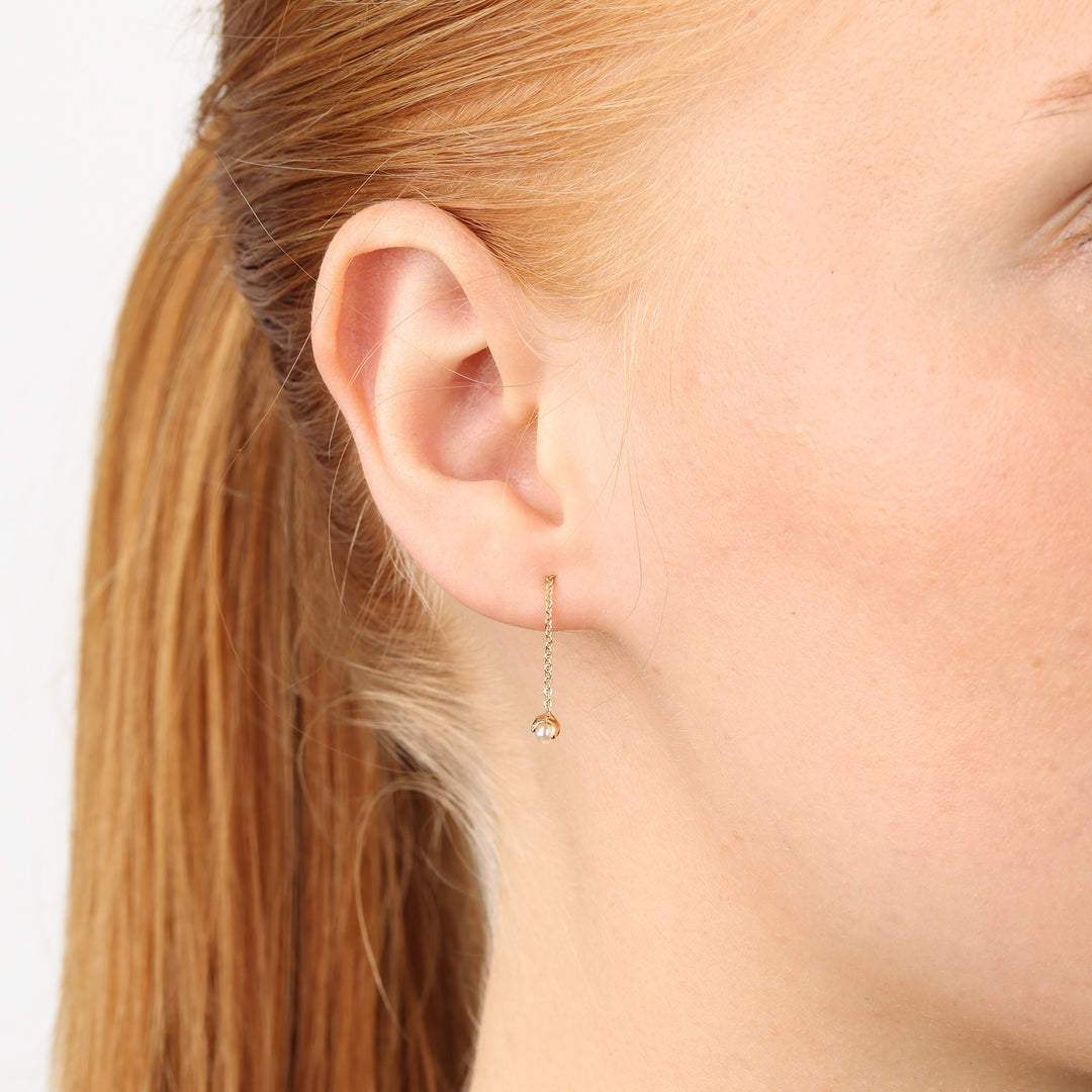 Jill - Parelketting Oorbellen Roestvrij Staal