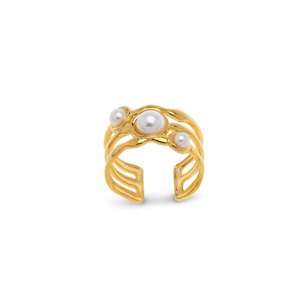 Jenina - Pearl Ring Stainless Steel