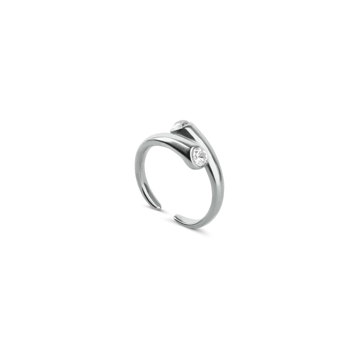 Tomine - Kristallen Omhelzing Ring Roestvrij Staal