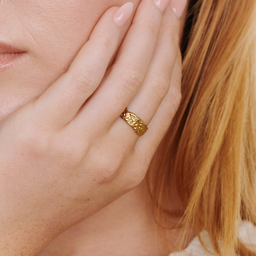 Tone - Gesmede Ring Roestvrij Staal