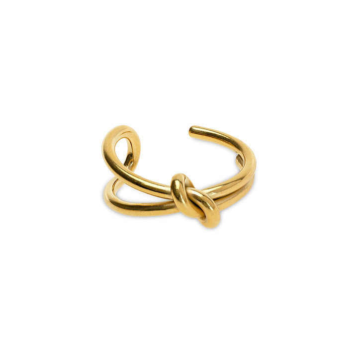 Klaproos - Knoop Ring Roestvrij Staal
