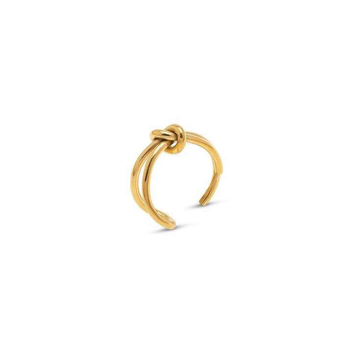 Klaproos - Knoop Ring Roestvrij Staal