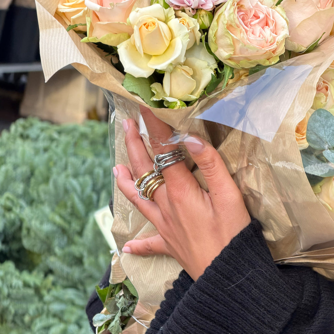 Irene - Stacked Ring Sleek Stainless Steel