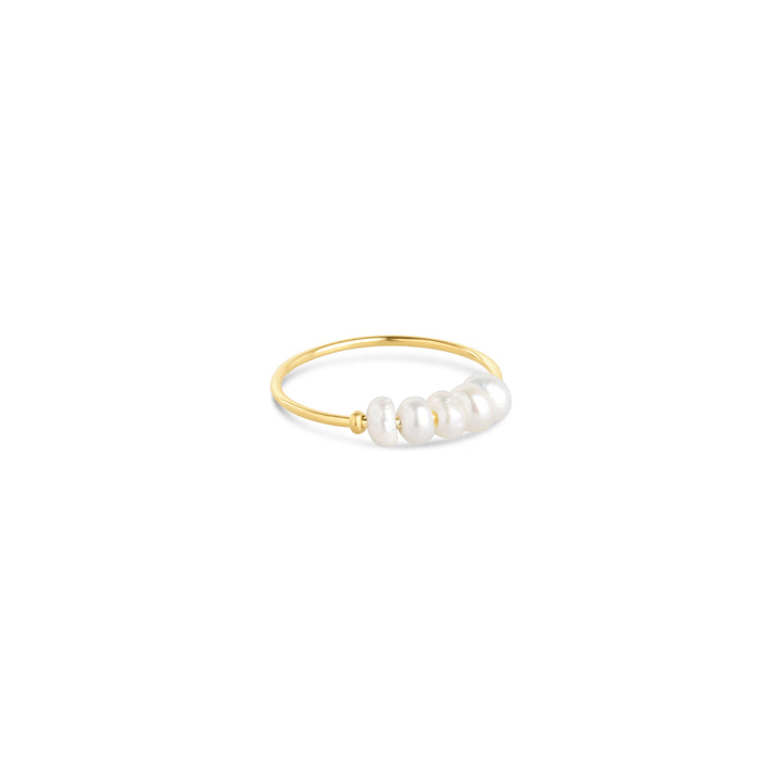 Loanna - Delicate Parelring Roestvrij Staal