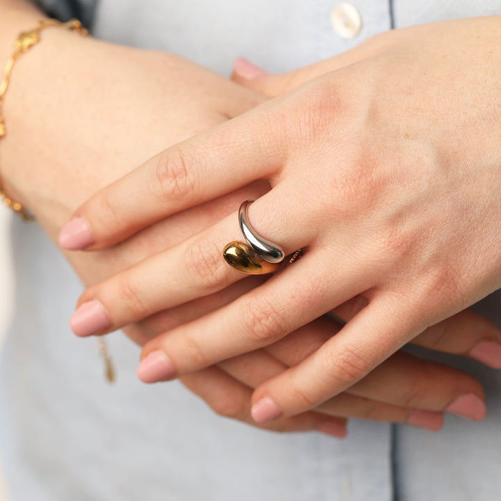 Ava - Ring van Gemengd Metaal Roestvrij Staal