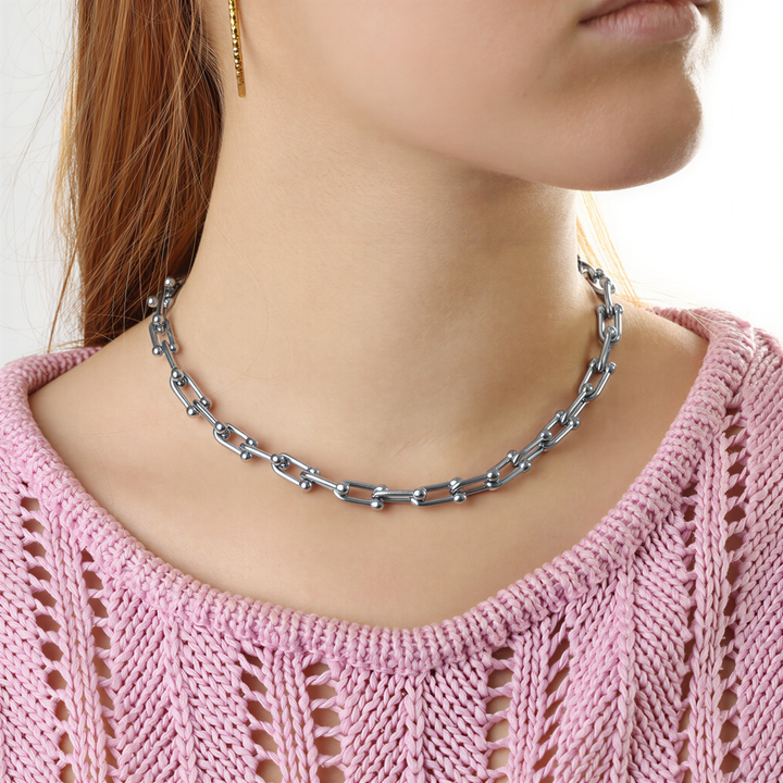 Betty - Ketting met Paperclip Schakel Roestvrij Staal