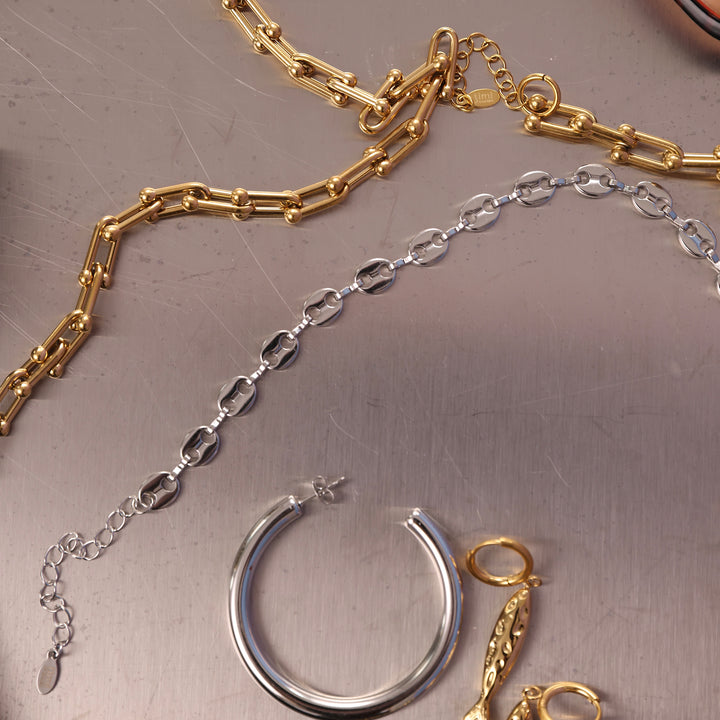 Betty - Paperclip Link Necklace Stainless Steel