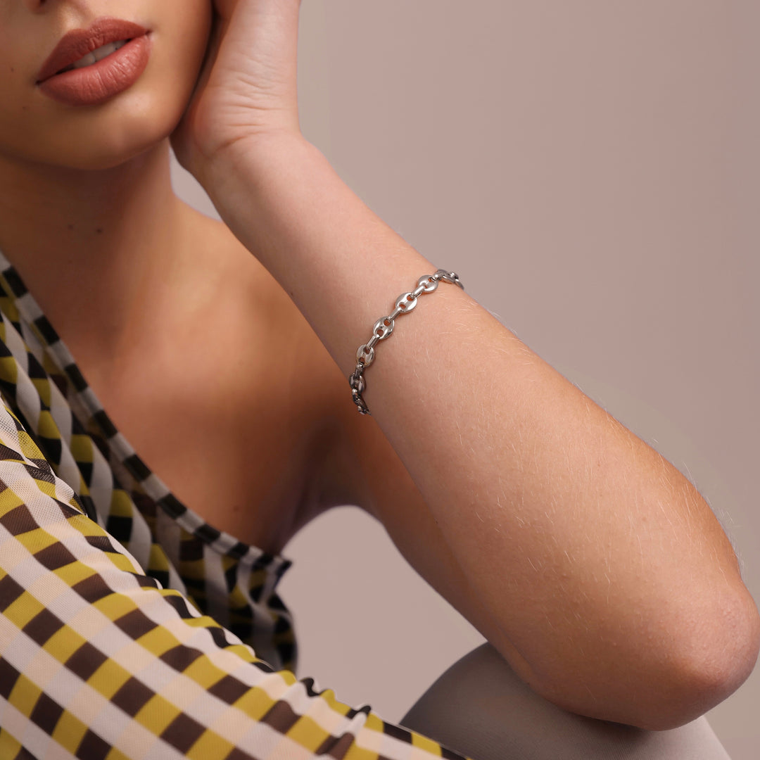 Amie - Schakelketting Armband Roestvrij Staal