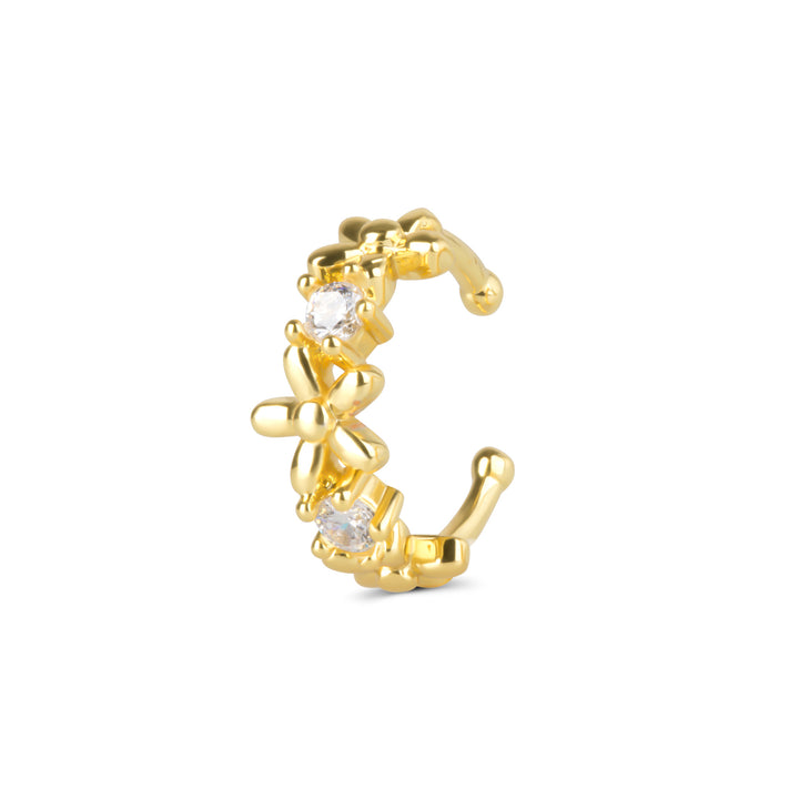 Georgie - Bloemen Ear Cuff Roestvrij Staal