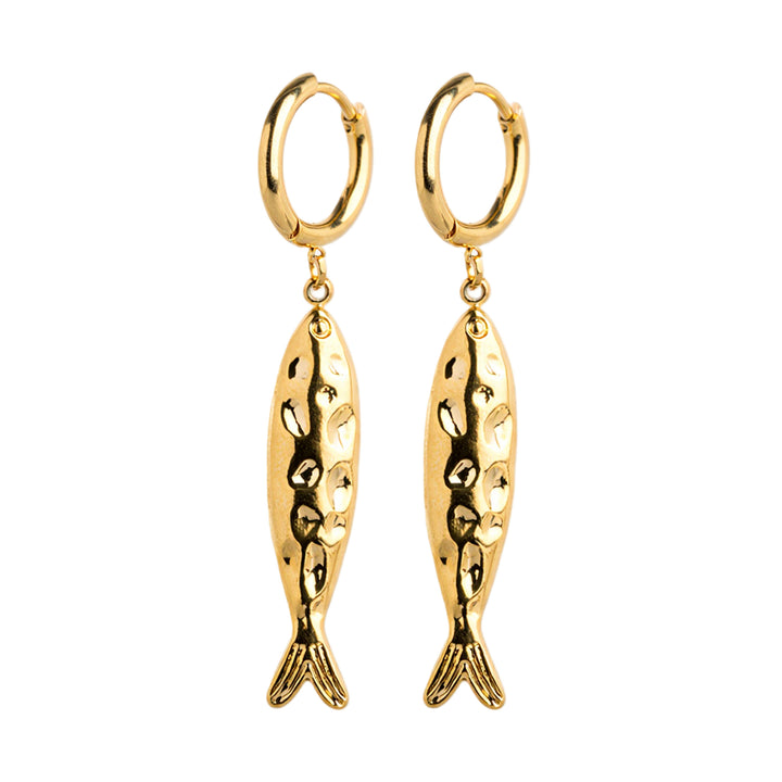 Fenja - Vis Oorringen Hoepels Roestvrij Staal