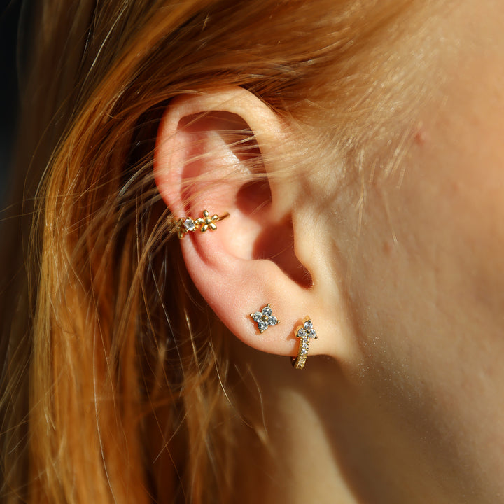 Hera - Kristal Oorknopjes Roestvrij Staal