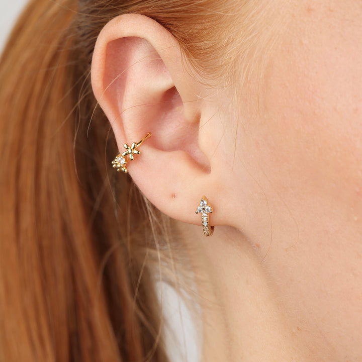 Della - Kristallen Oorringen van Roestvrij Staal