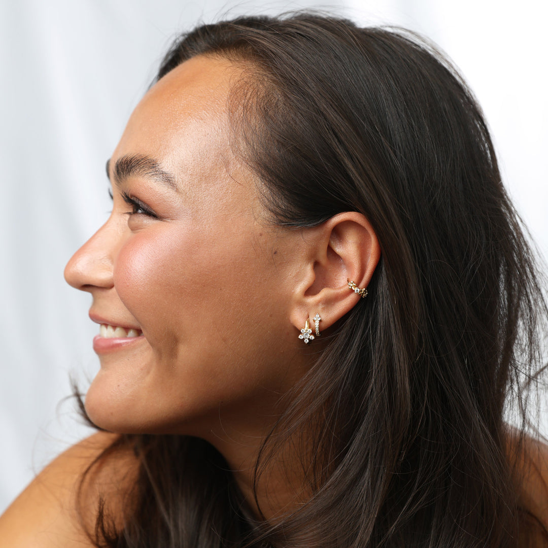 Della - Kristallen Oorringen van Roestvrij Staal