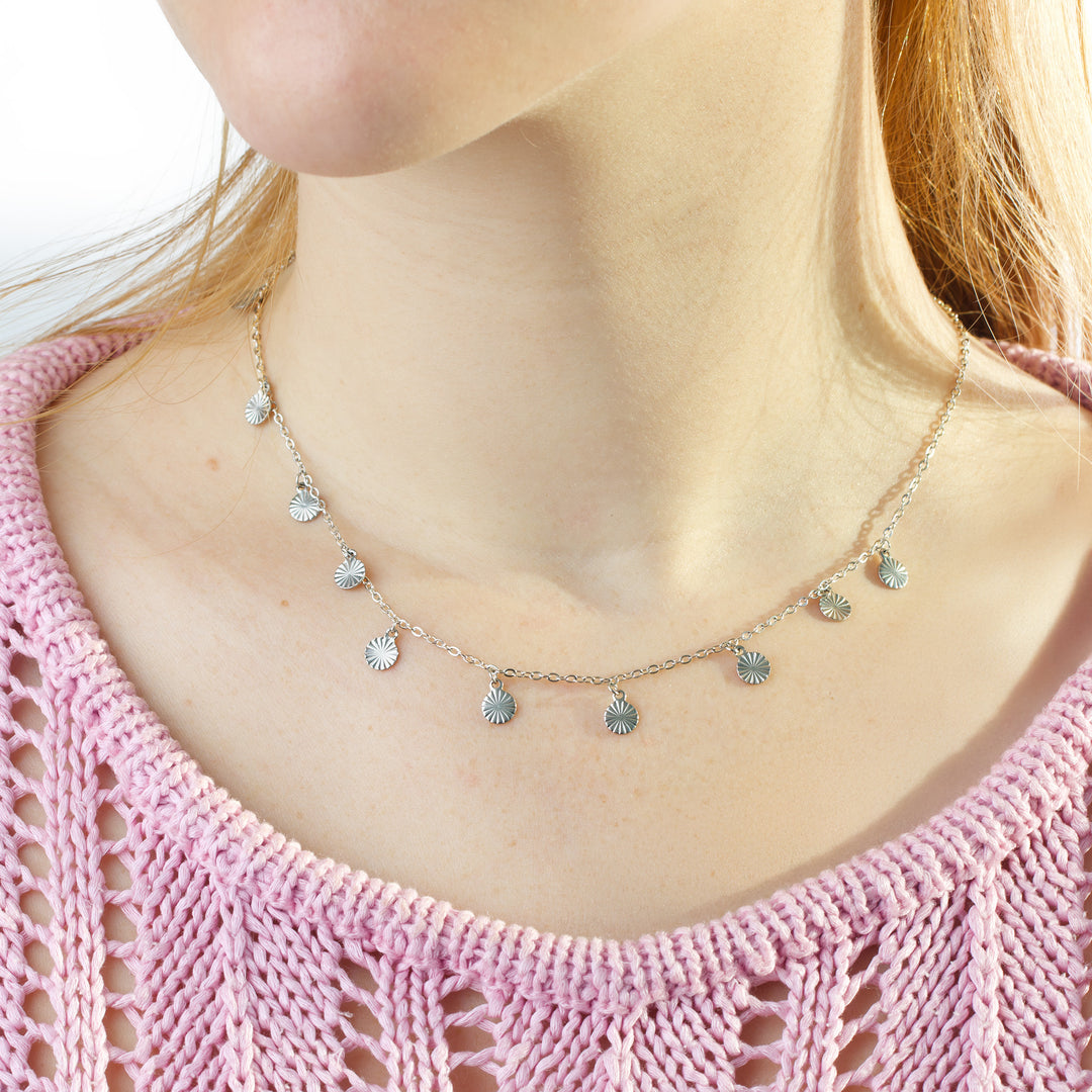 Liv - Coin Charm Ketting Roestvrij Staal