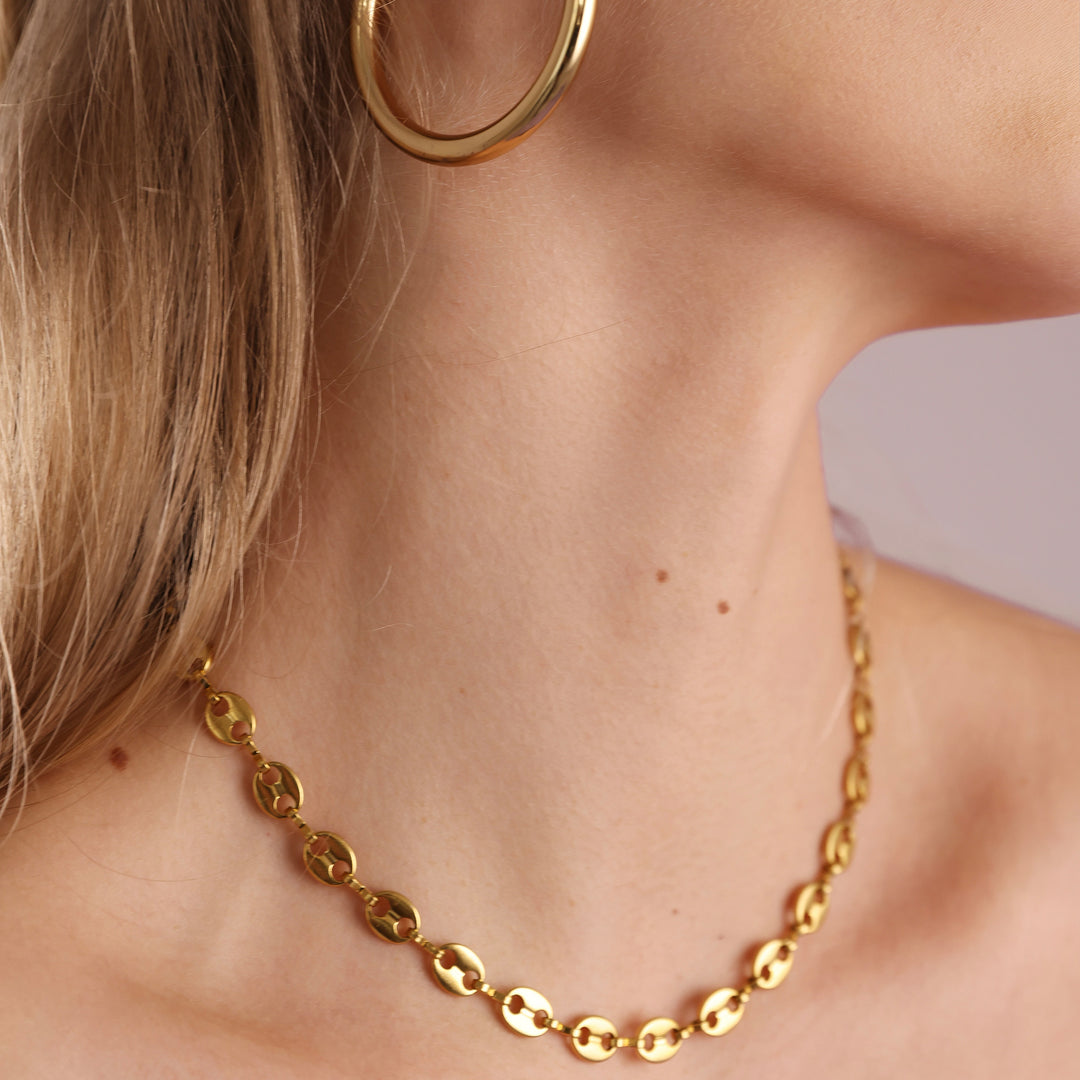 Amie - Schakelketting Halsketting Roestvrij Staal