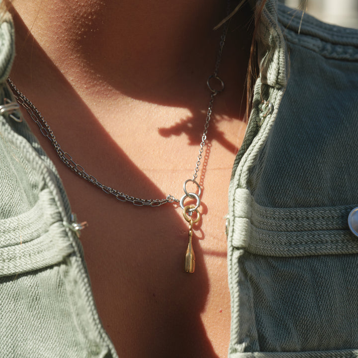 Onyx - Gelaagde Ketting van Roestvrij Staal