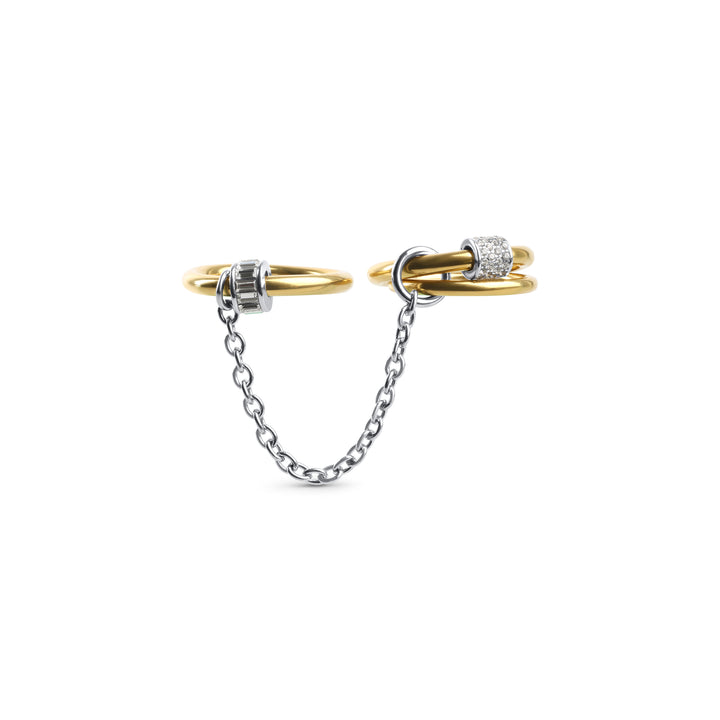 Inez - Driedubbele Statement Ring Roestvrij Staal