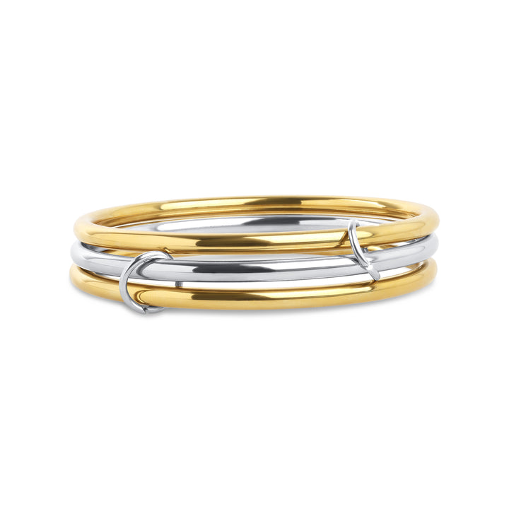 Rory - 3pcs Stacked Bangle Bracelet Stainless Steel