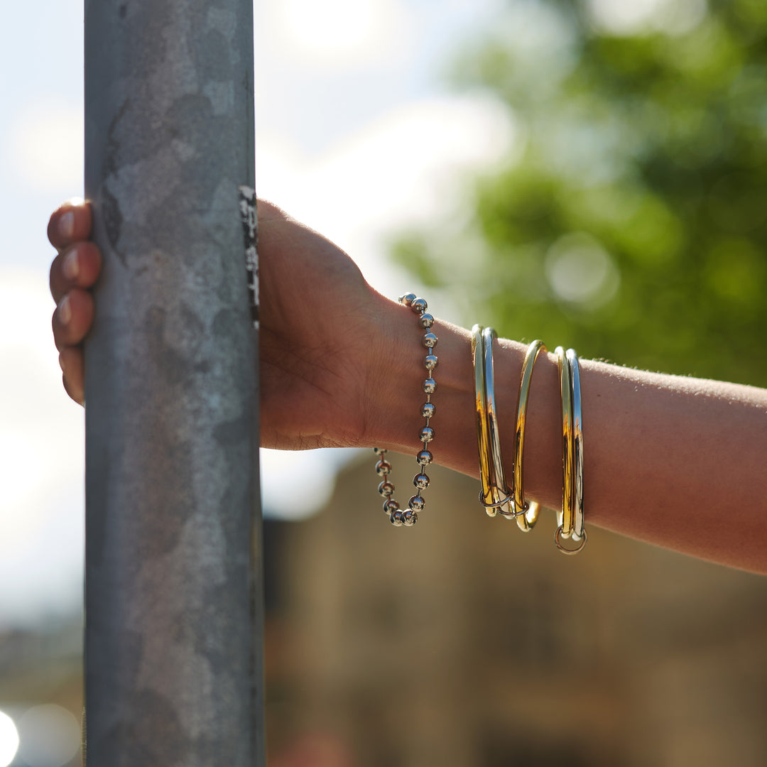 Billie - Metalen Kralen Armband Roestvrij Staal