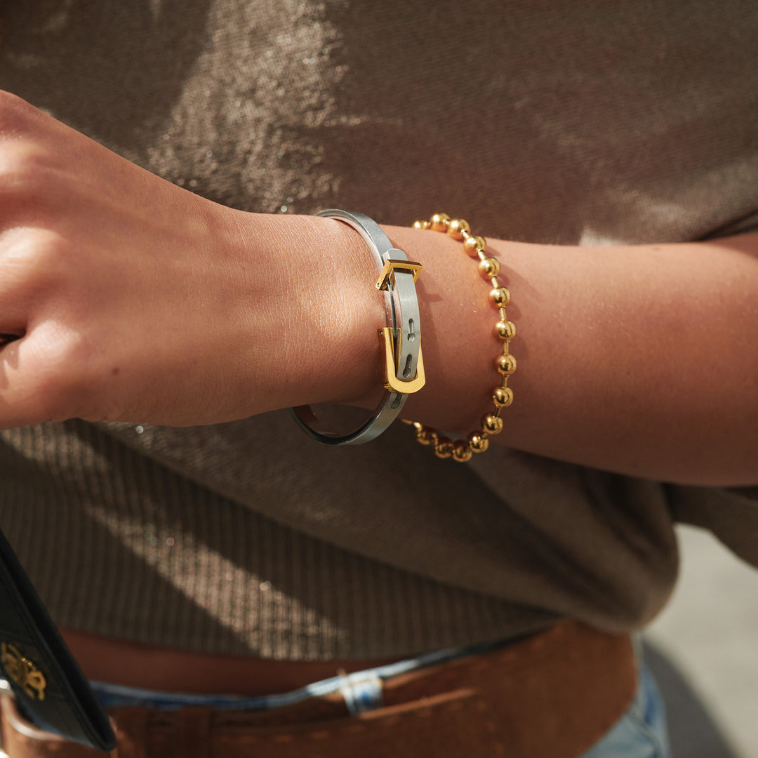 Billie - Metalen Kralen Armband Roestvrij Staal