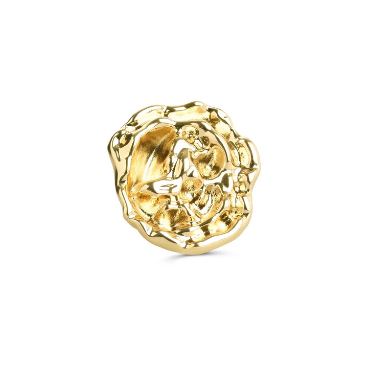 Tallulah – statement ring van roestvrij staal, goud | Timi of Sweden
