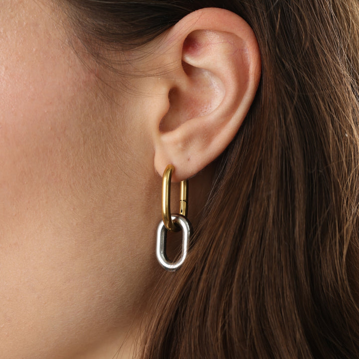 Li - Bicolor hoops oorbellen
