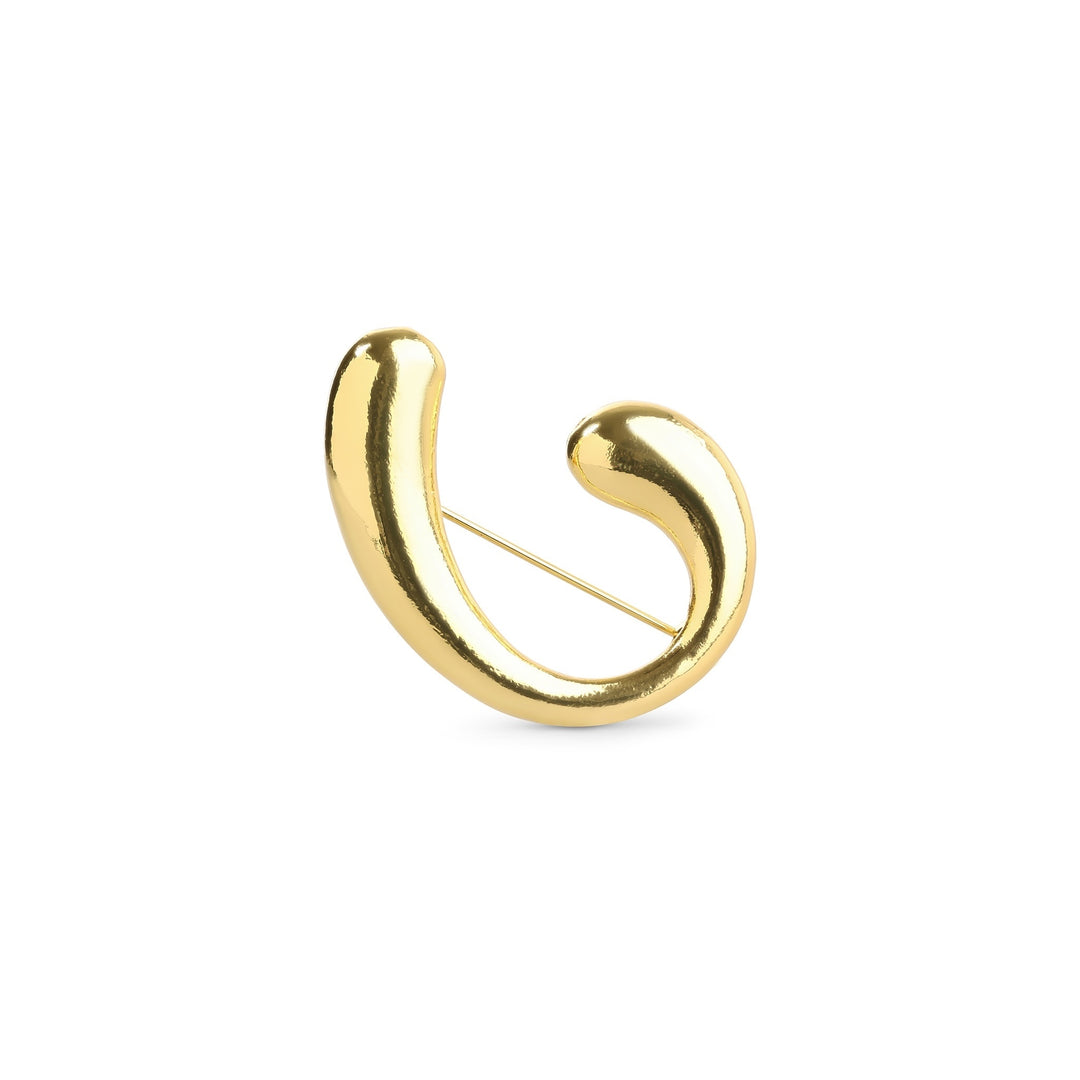 Novelia – sculpturale broche, goud | Timi of Sweden