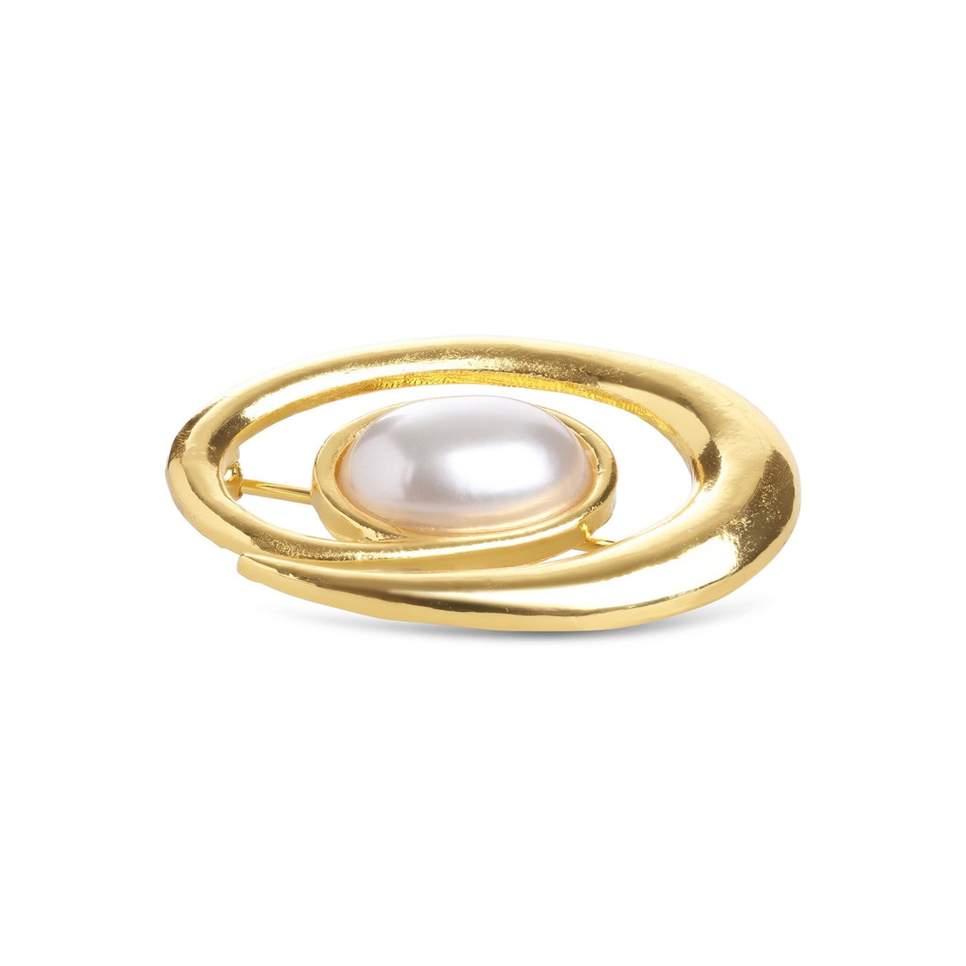 Morgana – parelbroche, goud | Timi of Sweden