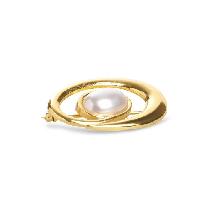 Morgana – parelbroche, goud | Timi of Sweden