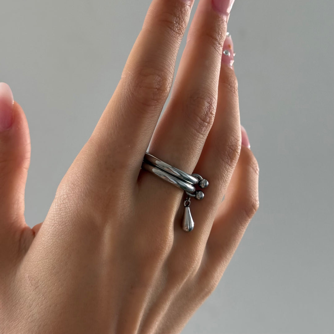 Storm - Duo Drop Ring Roestvrij Staal