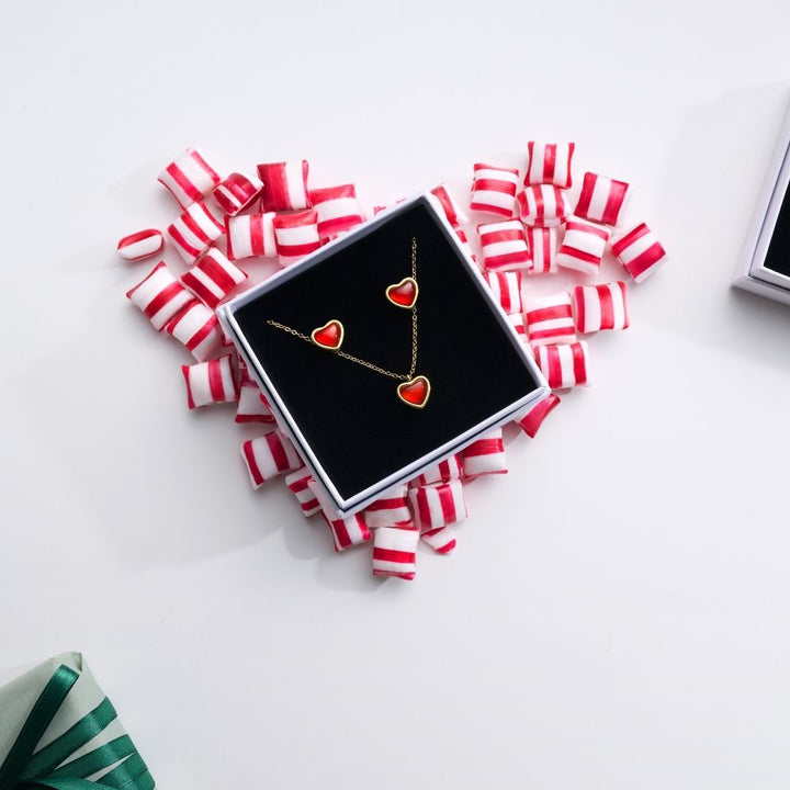 Sonja Hart Ketting & Oorbellen Set Roestvrij Staal