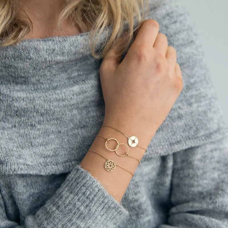 Dubbele cirkel armband