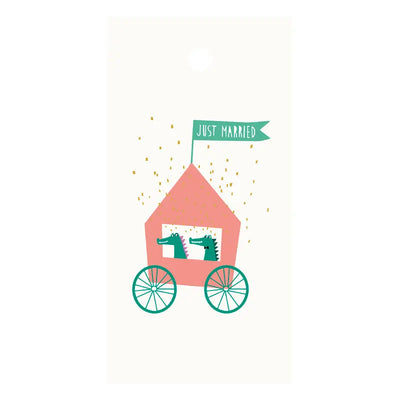 Just Married Crocodile Gift Tag