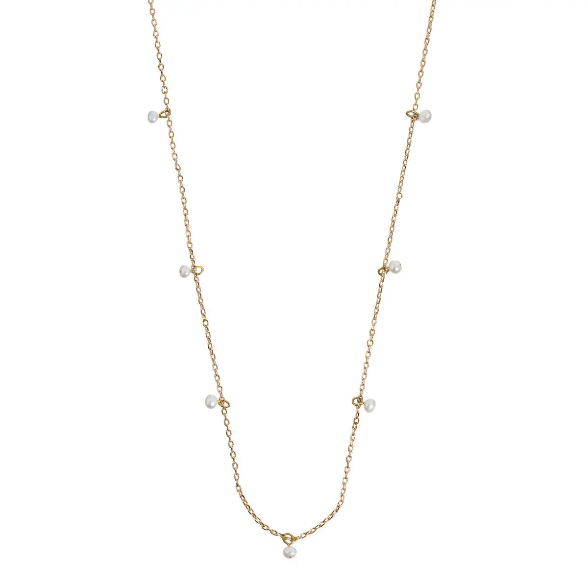 Necklace Tiny Pearls White