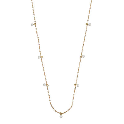 Necklace Tiny Pearls White