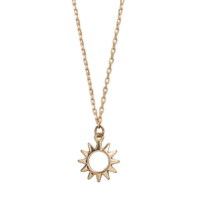 Small Sun Necklace Gold