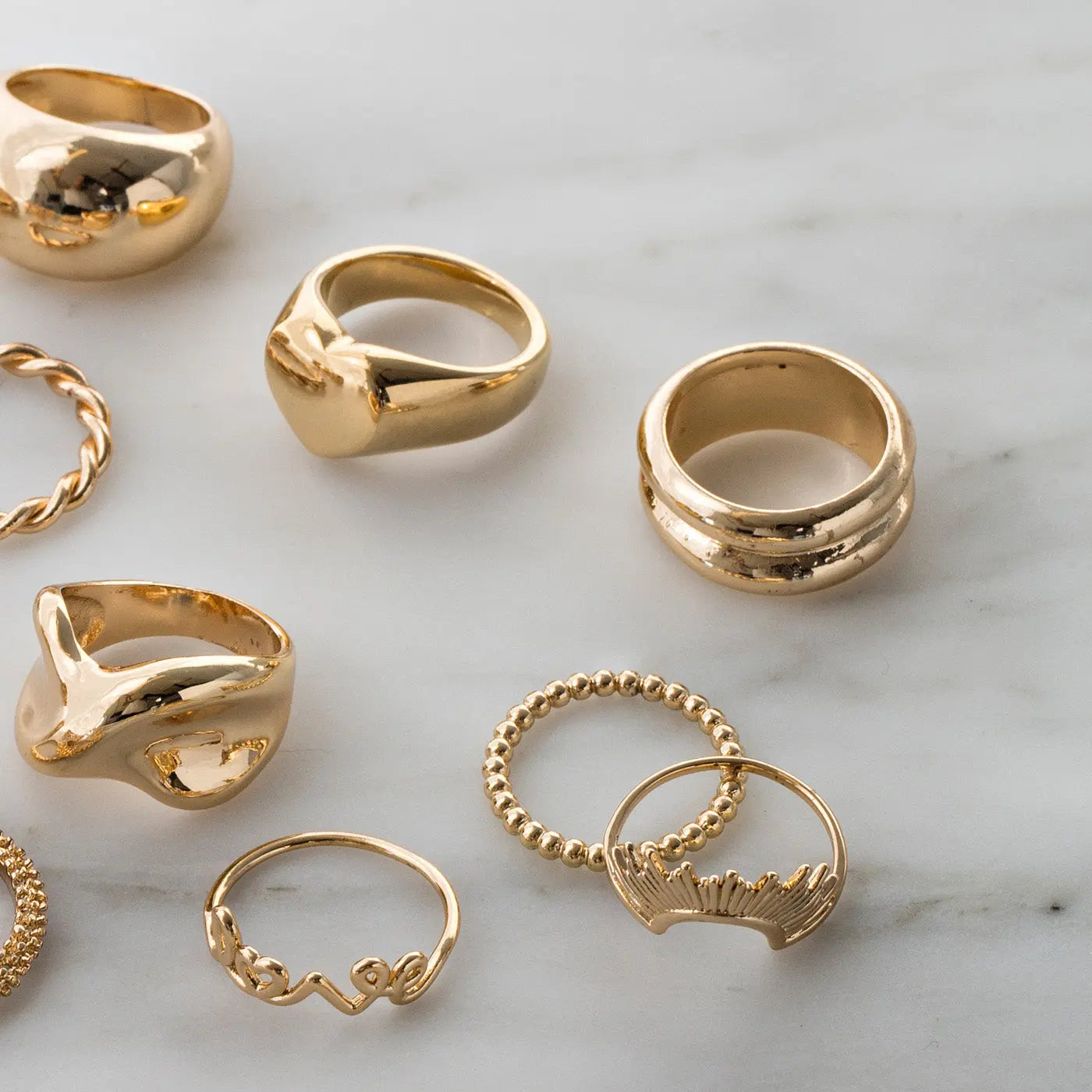 Vetgedrukte ring