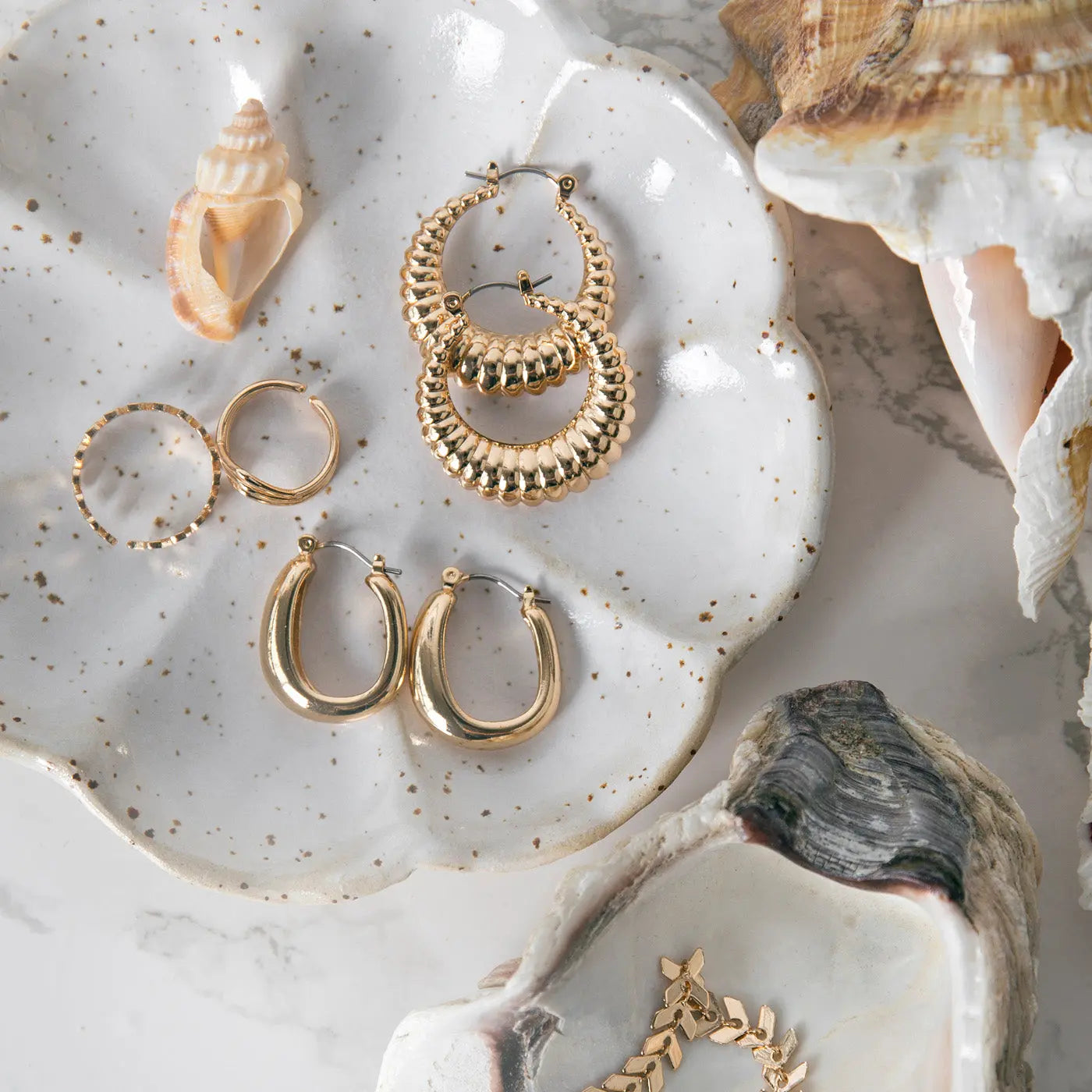 Chunky Ovale Hoop Earring
