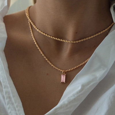 Elegante ketting en oorbellen set