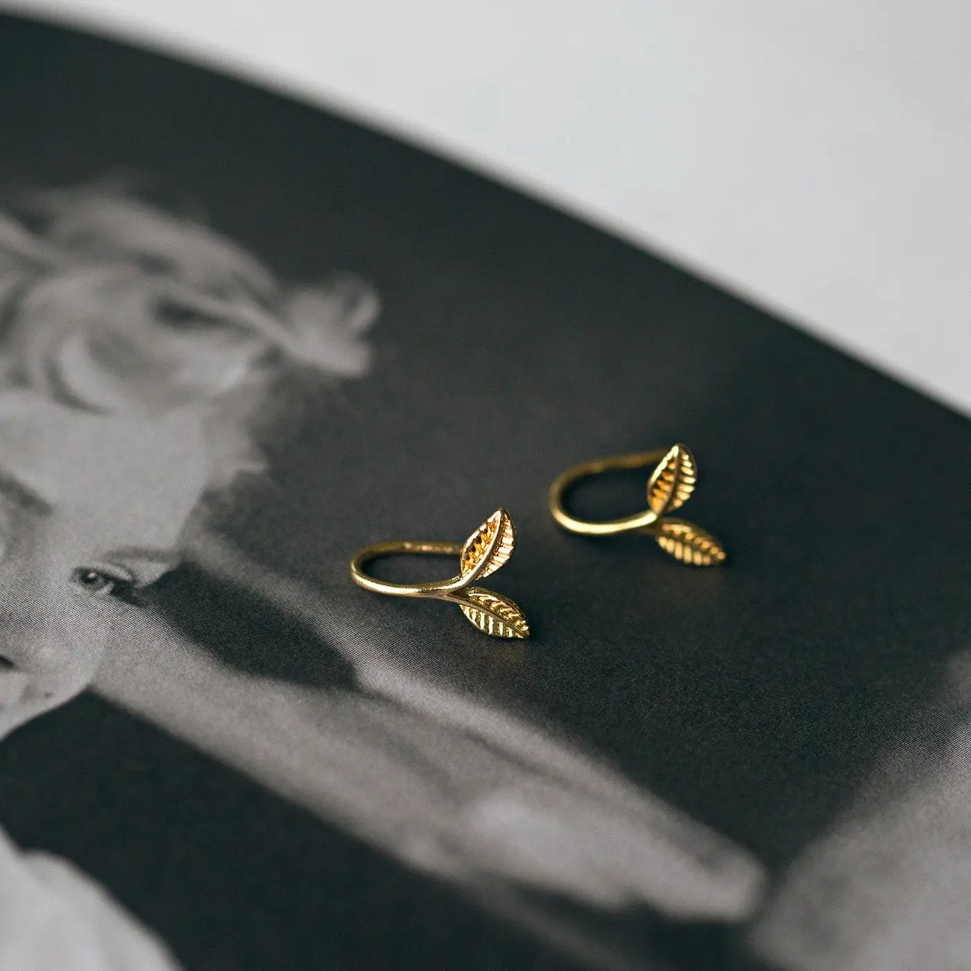 Delicate blad oorbellen