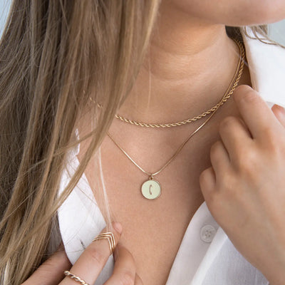 Letter in Snake Chain-ketting