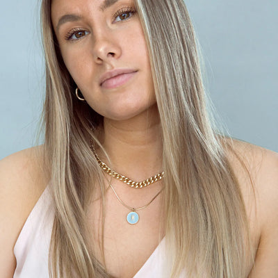Letter in Snake Chain-ketting