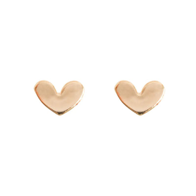 petite heart stud earring Gold