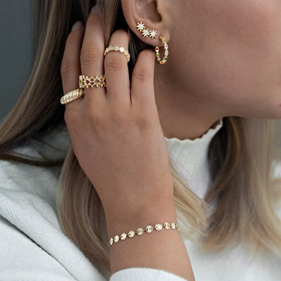 Glanzende zonneplaat armband