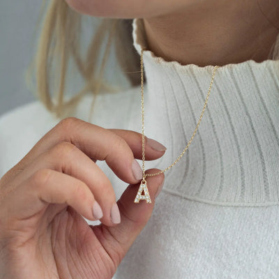 Gepersonaliseerde kristallen ketting en oorbellen set